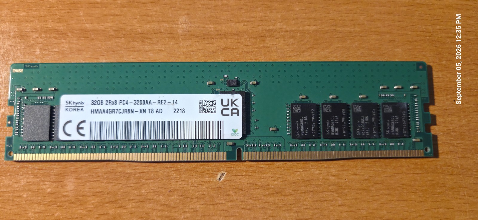 [HYNIX] HMAA4GR7CJR8N-XN T8 AD / 32GB 2Rx8 PC4-3200AA-RE2-14