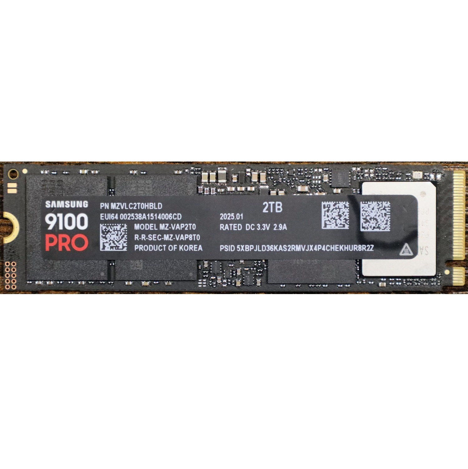 Samsung 2TB 9100 PRO 14,700MB/s PCIe 5.0 x4 NVMe M.2 2280 SSD (MZ-VAP2T0B/AM) Samsung 2TB 9100 PRO 14,700MB/s PCIe 5.0 x4 NVMe M.2 2280 SSD (MZ-VAP2T0B/AM)