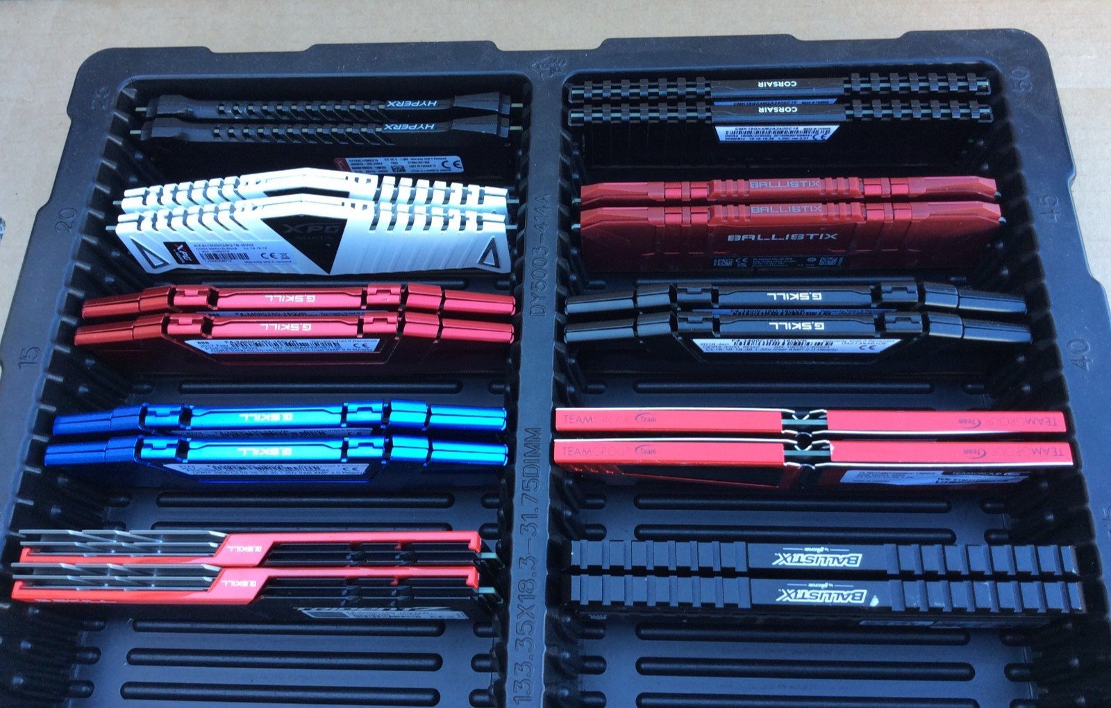 Lot of 20 ~8GB DDR4 GAMING DESKTOP RAM (16GB PC4 Memory Kits) Mix Brands ~TESTED