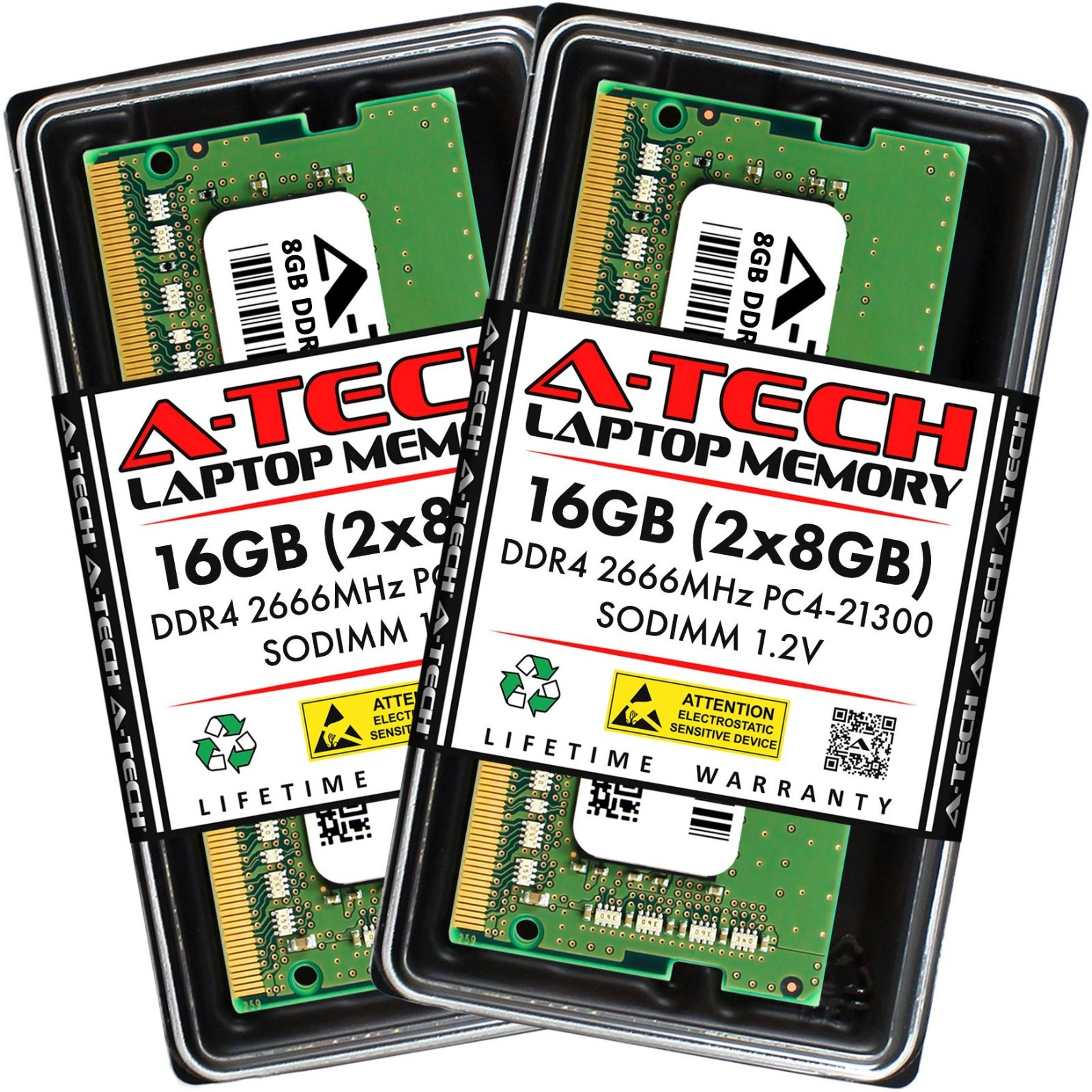 16GB DDR4 RAM Kit (2x8GB) 2666MHz SODIMM Laptop Memory Upgrade PC4-21300 16GB DDR4 RAM Kit (2x8GB) 2666MHz SODIMM Laptop Memory Upgrade PC4-21300