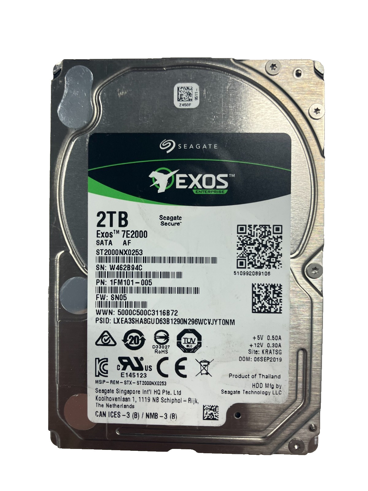 Seagate Exos ST2000NX0253 HDD 2TB SATA 7.2K 2.5