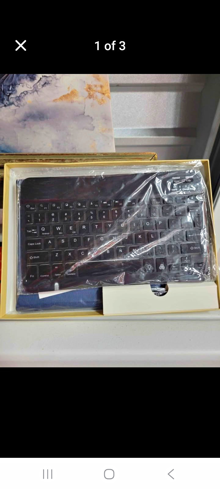 Blue Keyboard Folio Case with Keyboard for Samsung Tab / Samsung Tablet