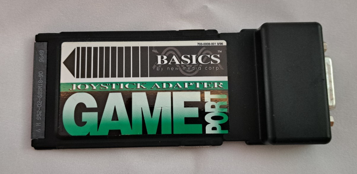 *RARE* Vintage BASICS Gameport Joystick To PCMCIA II/III Adapter For Notebook PC *RARE* Vintage BASICS Gameport Joystick To PCMCIA II/III Adapter For Notebook PC