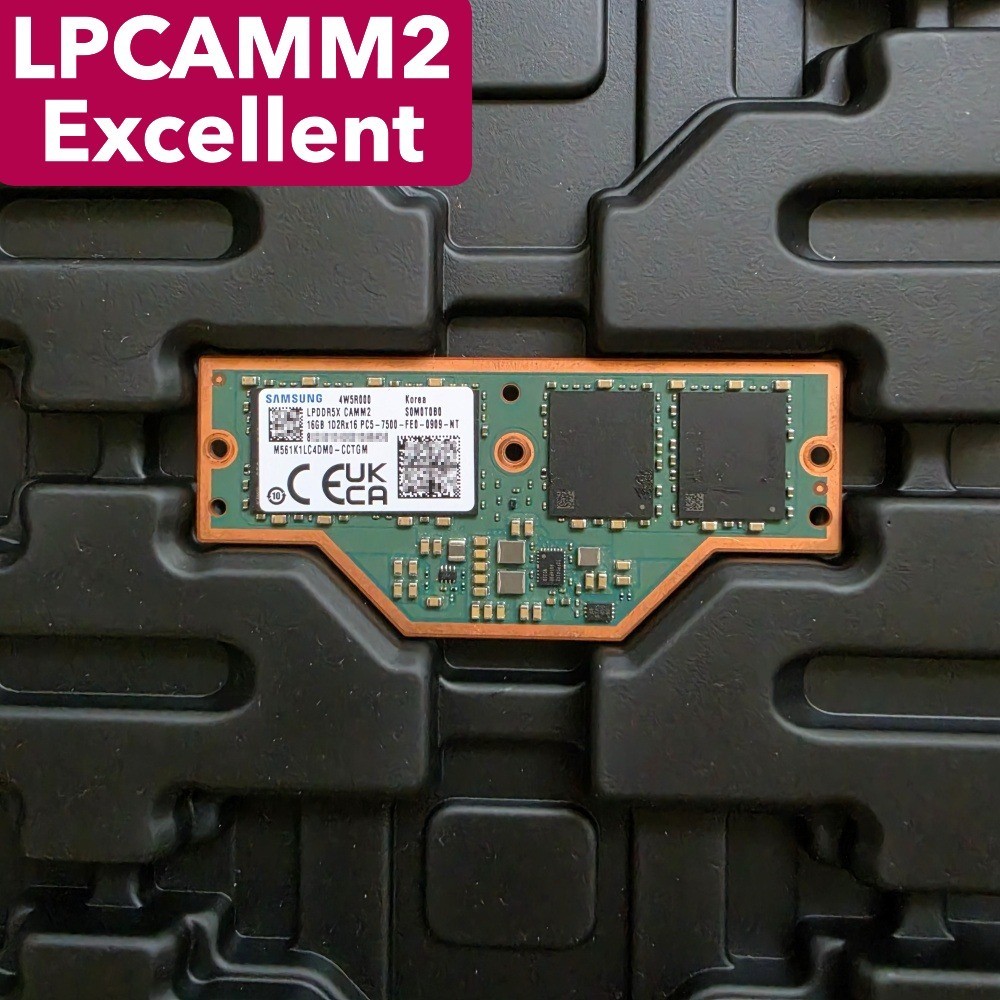 Samsung 16GB LPCAMM2 PC5 7500 DDR5 LPDDR5X CAMM2 M561K1LC4DM0-CCTGM RAM Memory Samsung 16GB LPCAMM2 PC5 7500 DDR5 LPDDR5X CAMM2 M561K1LC4DM0-CCTGM RAM Memory