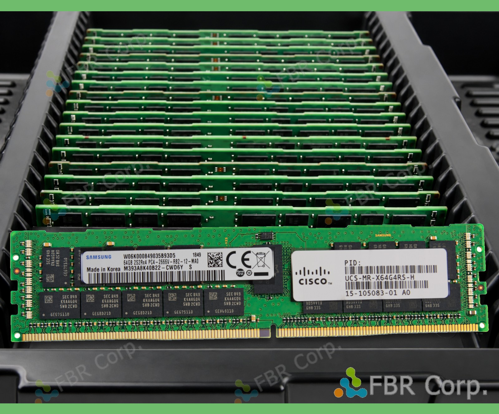 Grade A Samsung Cisco 64GB PC4-2666V DDR4 2S2Rx4 RDIMM RAM M393A8K40B22-CWD LOT