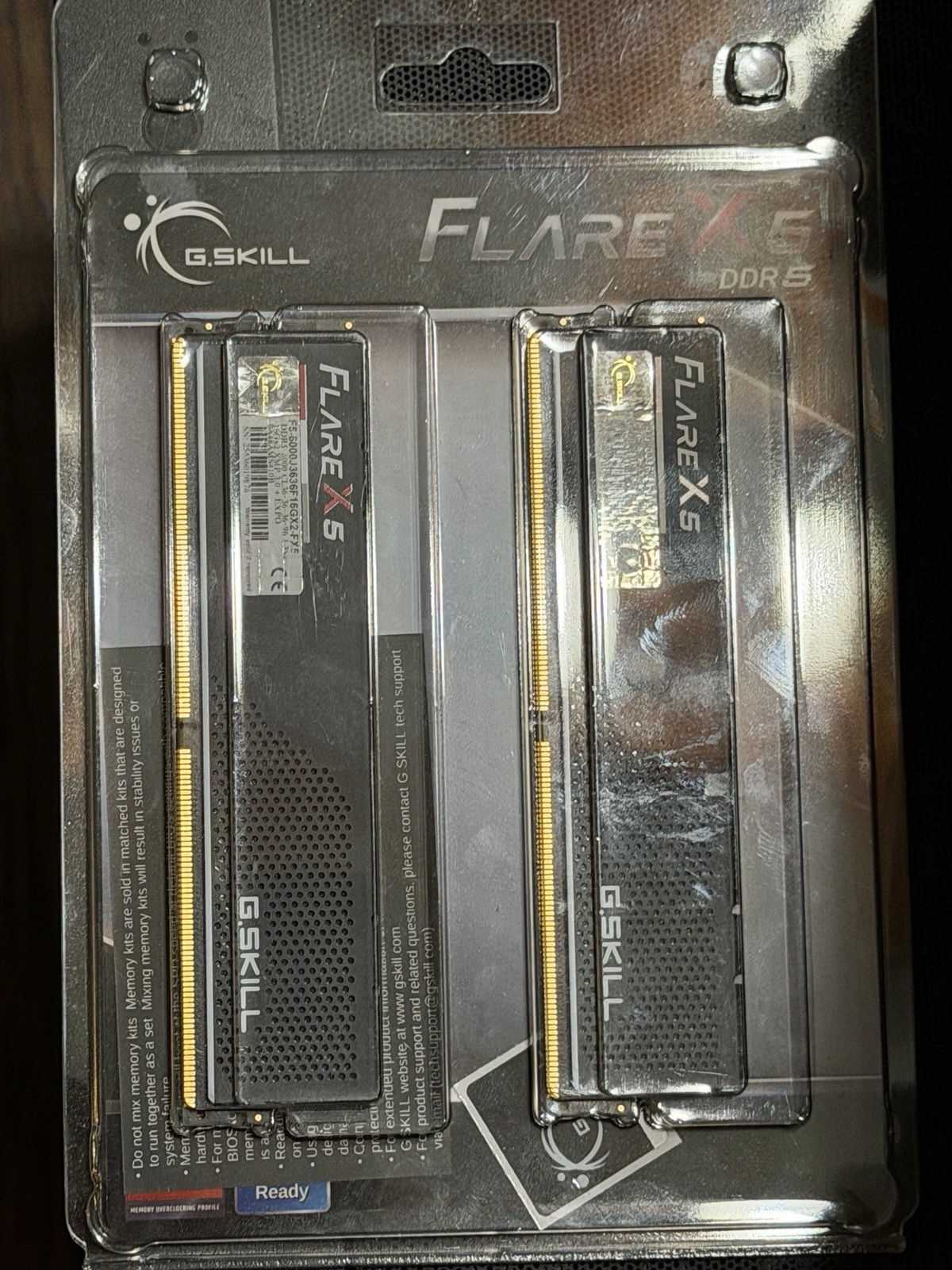 G.Skill Flare X5 DDR5-6000 RAM/Memory 32GB(2x16GB) 36-36-36-96 1.35V