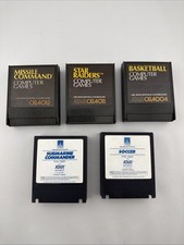 Atari 400/800 Game Cartridge Lot of 5 - Missile Command, Star Raiders, Soccer picture