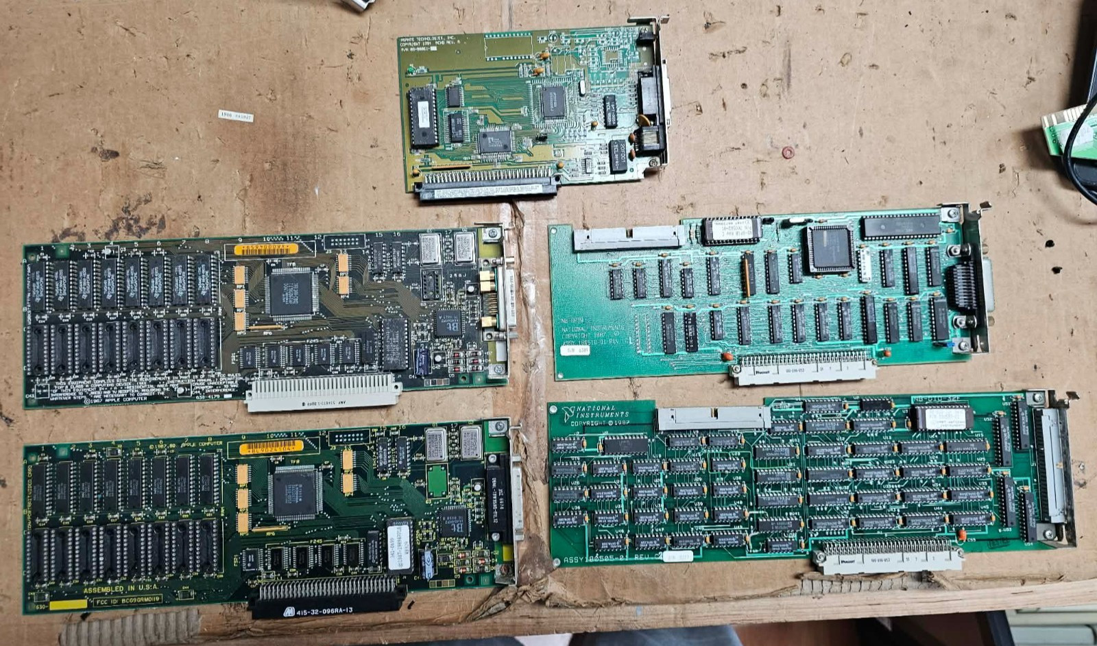 5x Vintage Apple Macintosh II NuBus Cards 630-4179 NI GPIB DIO Asante Ethernet 5x Vintage Apple Macintosh II NuBus Cards 630-4179 NI GPIB DIO Asante Ethernet