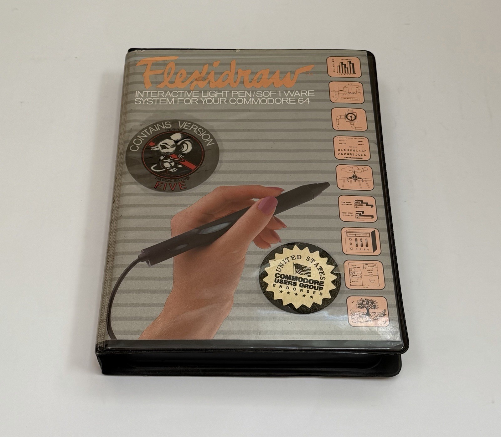 Flexidraw Interactive Light Pen Version 5 For Commodore 64 VINTAGE flexidraw-interactive-light-pen-version-5-for-commodore-64-vintage