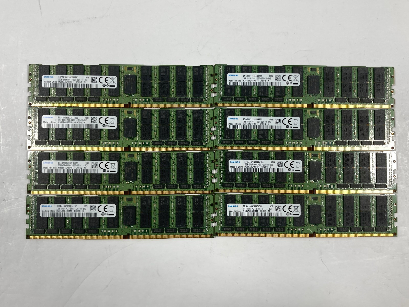 Samsung 256GB (8x32) DDR4 2400T LRDIMM 4DRx4 ECC Server RAM Memory -Excellent