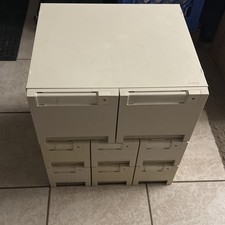 Vintage Exponent 11 Drawer Modular Media Storage Cabinet 3.5 5.25 Floppy PC Disk picture