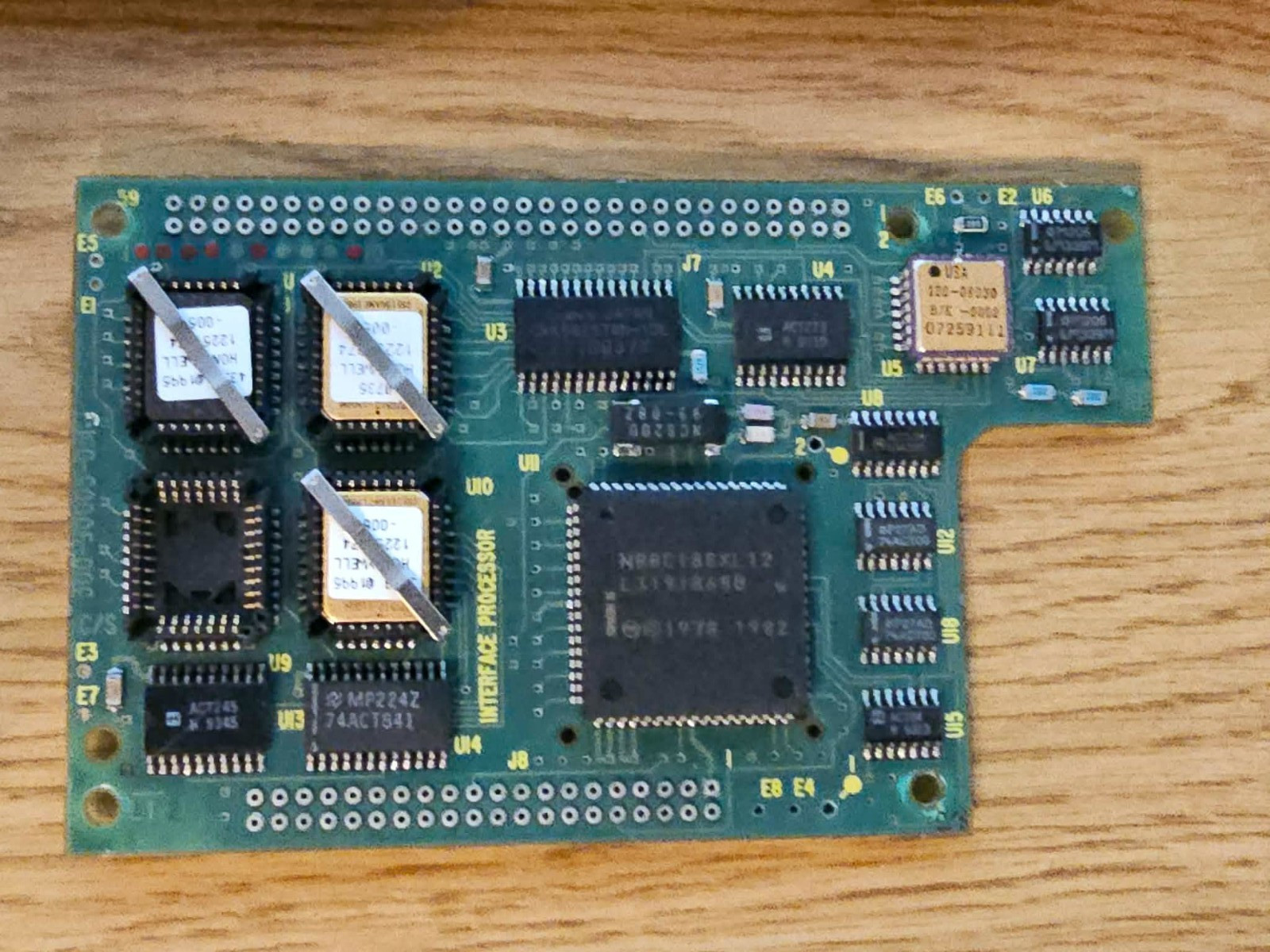 Vintage Honeywell Interface Processor Intel 80C188XL Gold Ceramic Military PCB