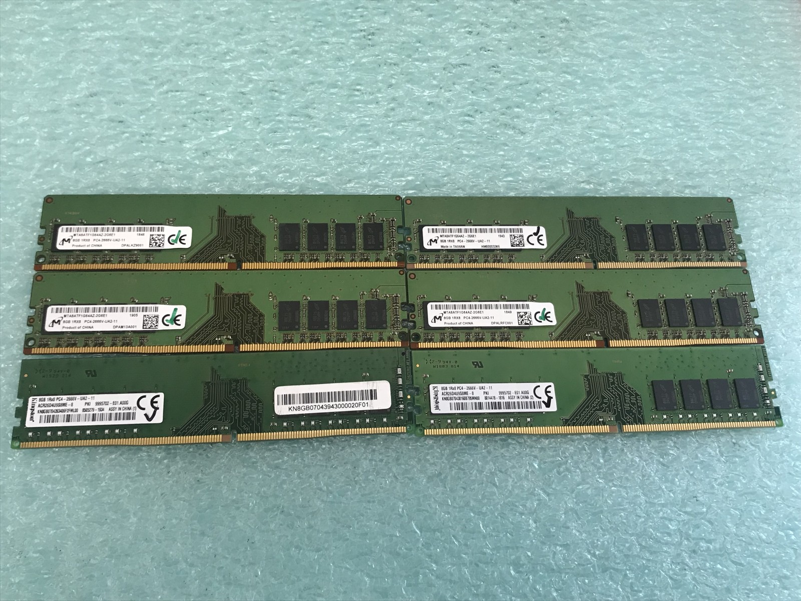 48GB(6 x 8GB) Mixed Brand PC4-2666V DDR4 Desktop UDIMM RAM - R1051A 48GB(6 x 8GB) Mixed Brand PC4-2666V DDR4 Desktop UDIMM RAM - R1051A