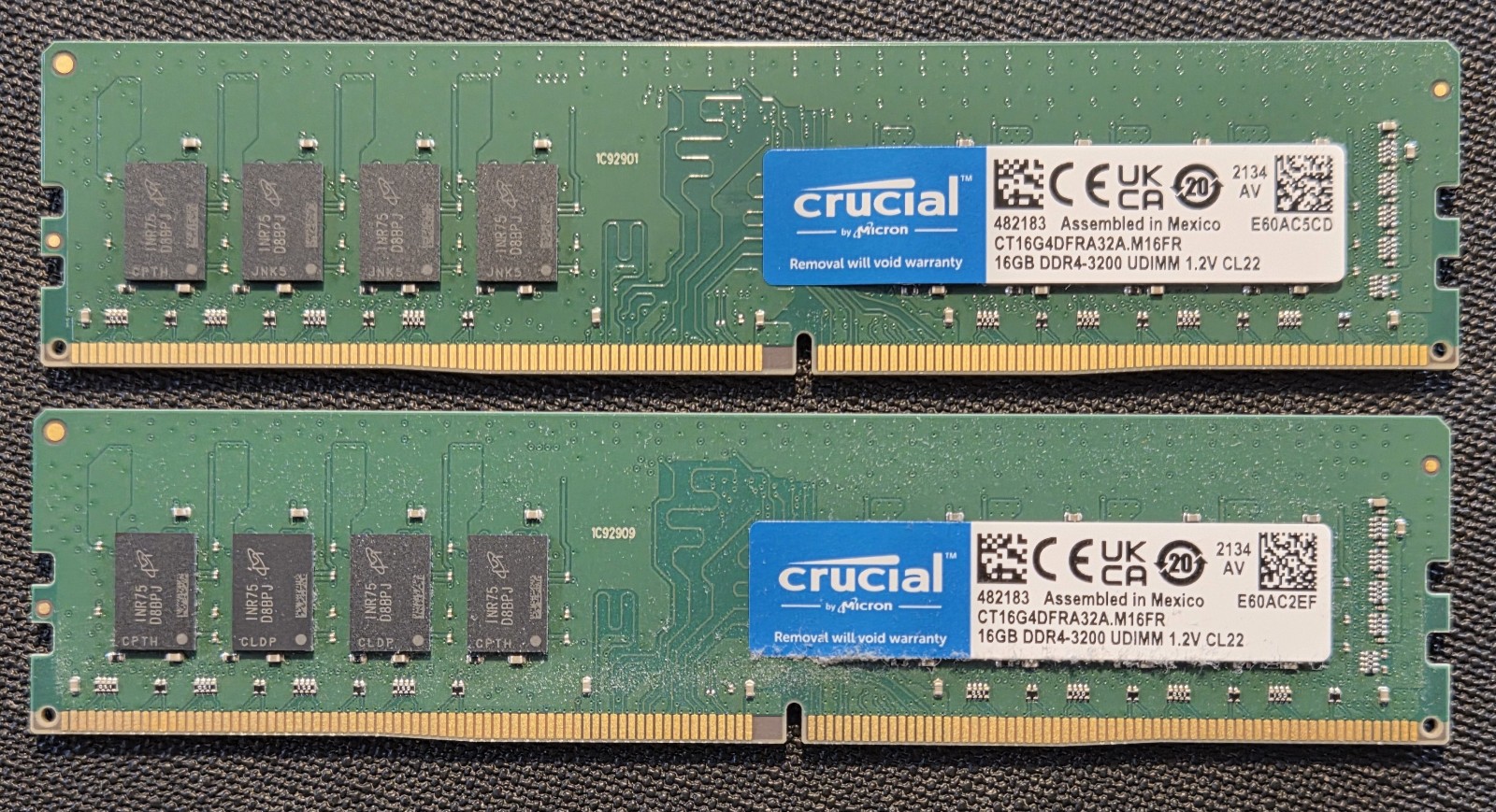 Crucial RAM 32GB Kit (2x16GB) DDR4 3200 MHz CL22 Desktop Memory CT2K16G4DFRA32A