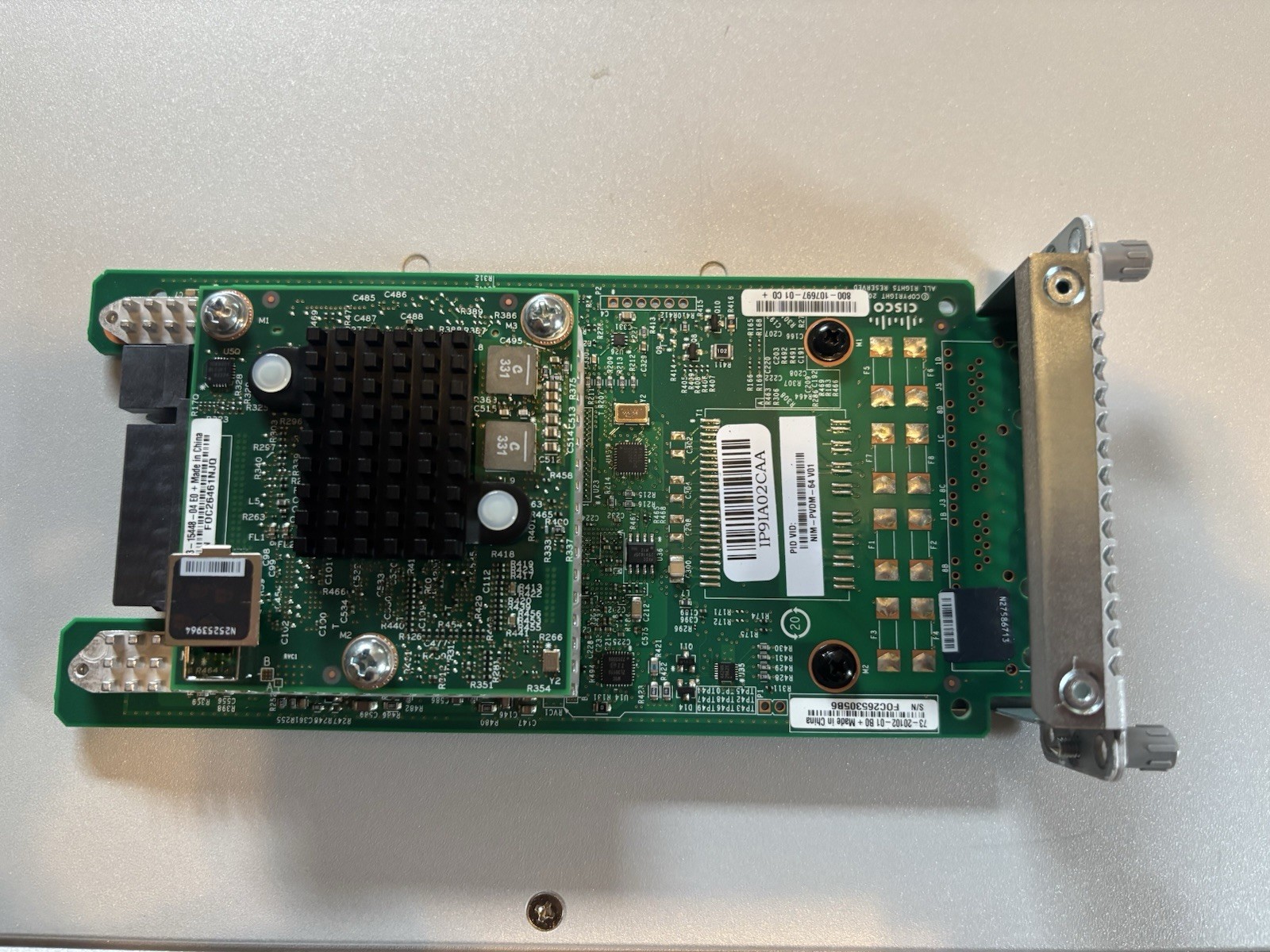 Cisco NIM-PVDM-64 Network Switch Module Card (1 Module) Cisco NIM-PVDM-64 Network Switch Module Card (1 Module)