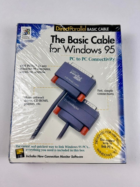 DirectParallel Basic Cable Windows 95 PC Transfer Parallel NOS Sealed Vintage DirectParallel Basic Cable Windows 95 PC Transfer Parallel NOS Sealed Vintage