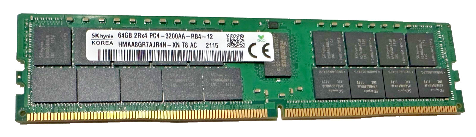 SK HYNIX HMAA8GR7AJR4N-XN 64GB PC4 DDR4 3200MHz ECC 2Rx4 SERVER Memory SK HYNIX HMAA8GR7AJR4N-XN 64GB PC4 DDR4 3200MHz ECC 2Rx4 SERVER Memory
