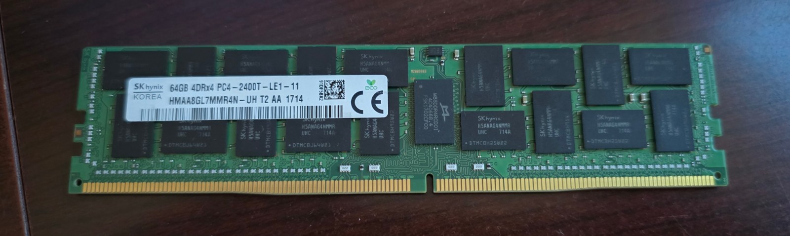 Single - SK hynix 64GB 4DRx4 PC4-2400T DDR4 ECC HMAA8GL7MMR4N-UH tested working Single - SK hynix 64GB 4DRx4 PC4-2400T DDR4 ECC HMAA8GL7MMR4N-UH tested working