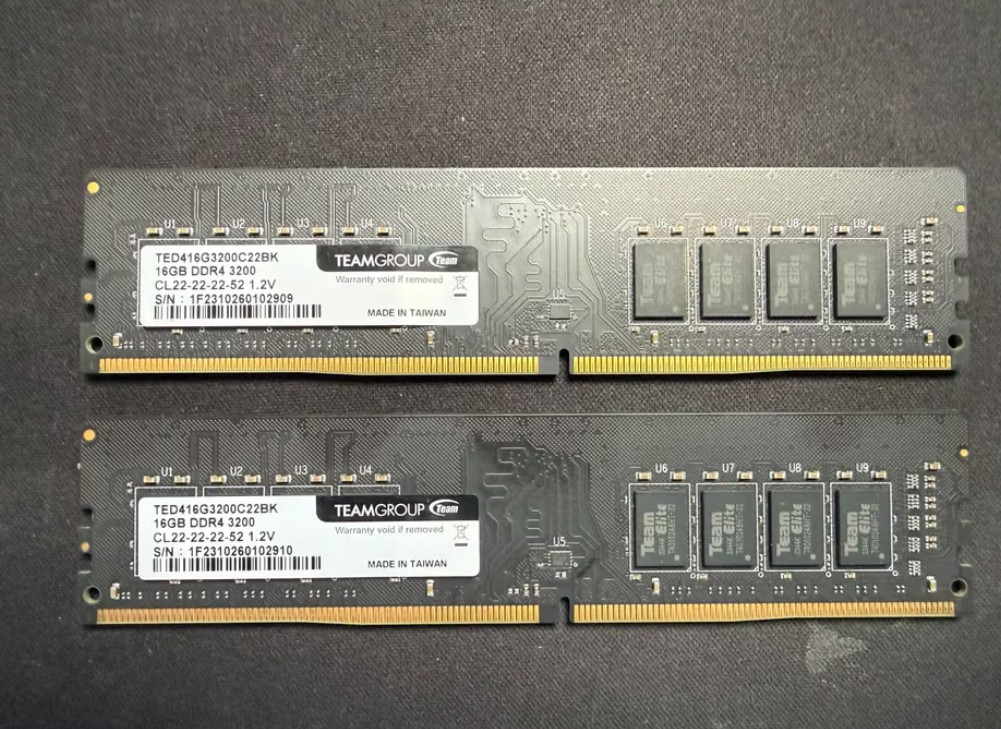 32GB DDR4 RAM (2x 16GB) TeamGroup Elite 3200MHz 32GB DDR4 RAM (2x 16GB) TeamGroup Elite 3200MHz