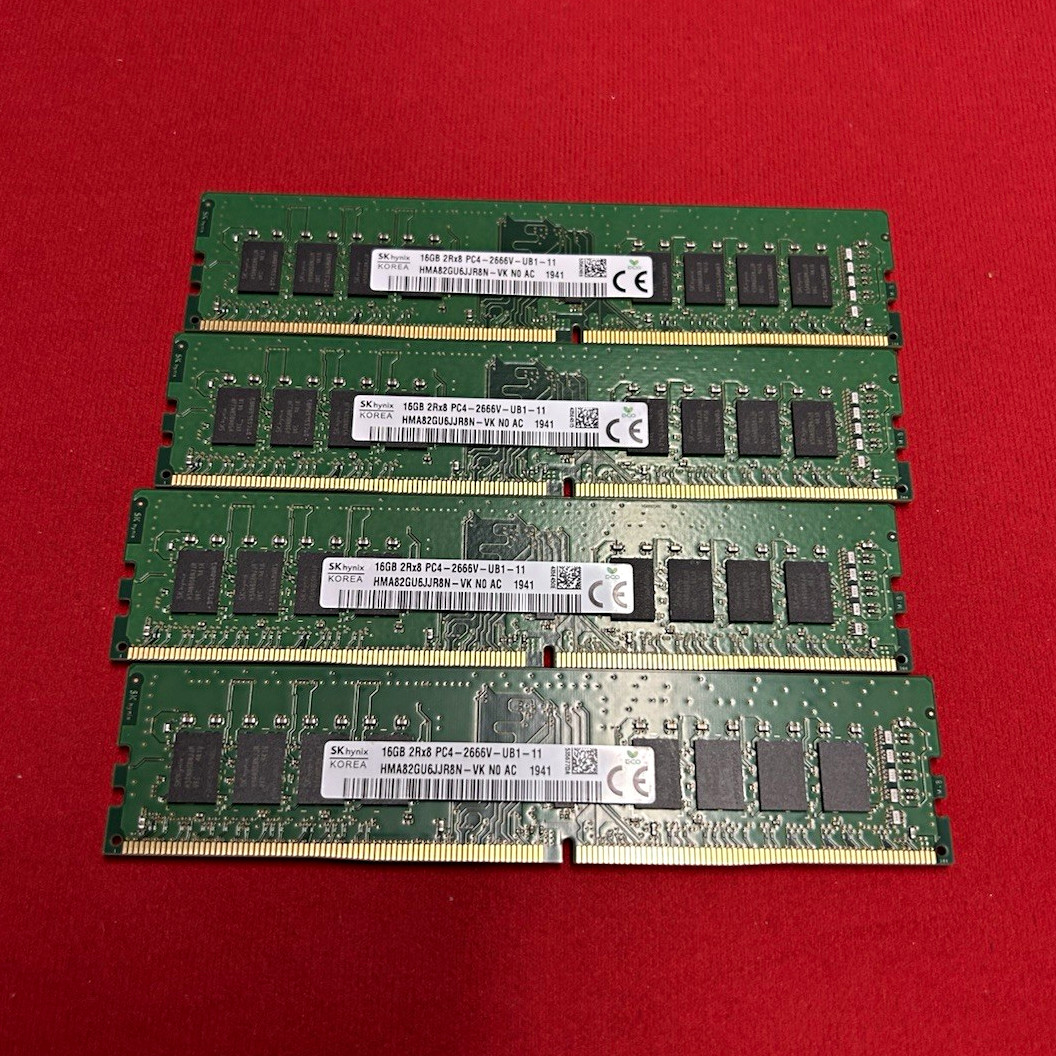 SK hynix 64GB (4x16GB) DDR4 2Rx8 PC4-2666V RAM
