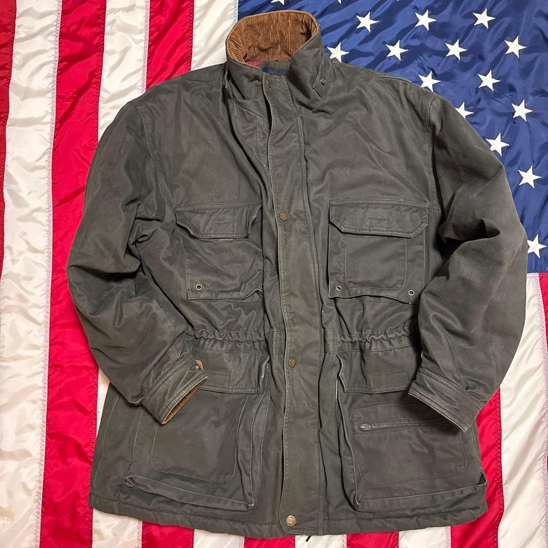 90s Vintage Corduroy Collar Field Jacket Hunting Coat 90s Vintage Corduroy Collar Field Jacket Hunting Coat