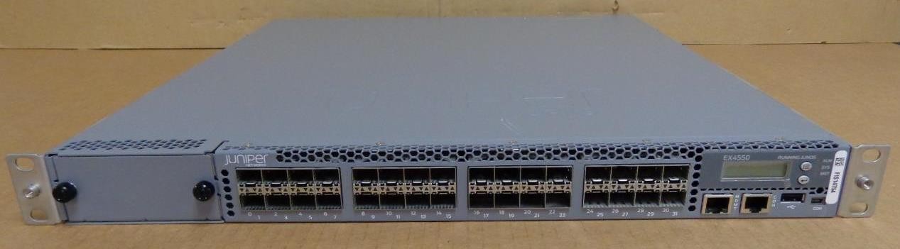 Juniper EX4550 32-Port Switch EX4550-32F-AFO w/ EX4550-VC1-128GB