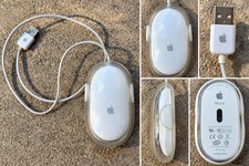 Vintage Apple Pro Mouse M5769 Clear White Wired USB Optical Mac picture