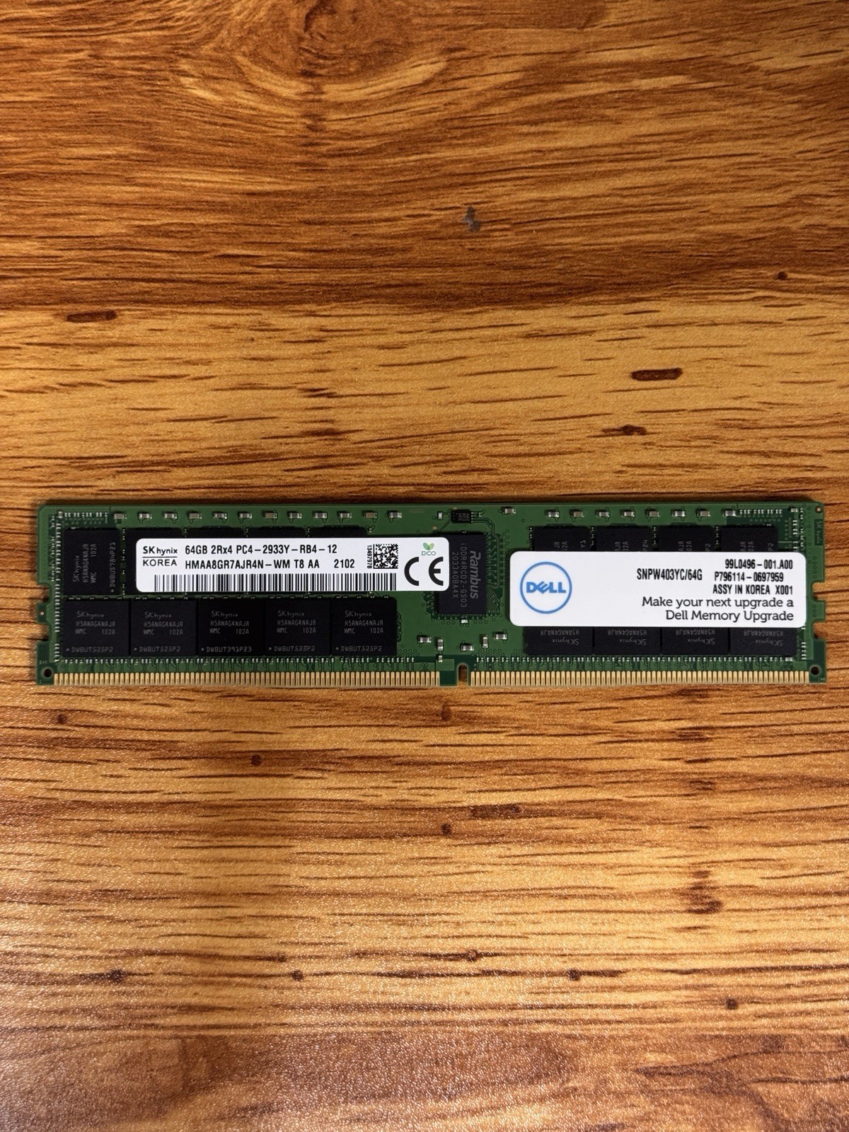 SKHY 1 x HMAA8GR7AJR4N-WM 64GB(1X64GB) 2xRX4 PC4-2933Y DDR4 Server Memory 