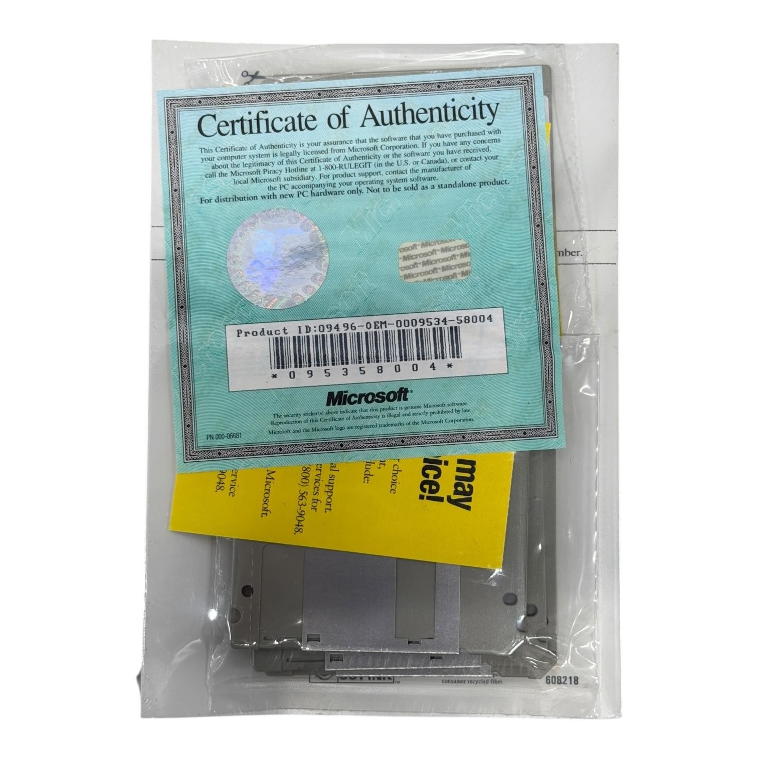 Vintage Microsoft MS-DOS Operating System 3.5 Floppy OEM COA Sealed User Guide Vintage Microsoft MS-DOS Operating System 3.5 Floppy OEM COA Sealed User Guide