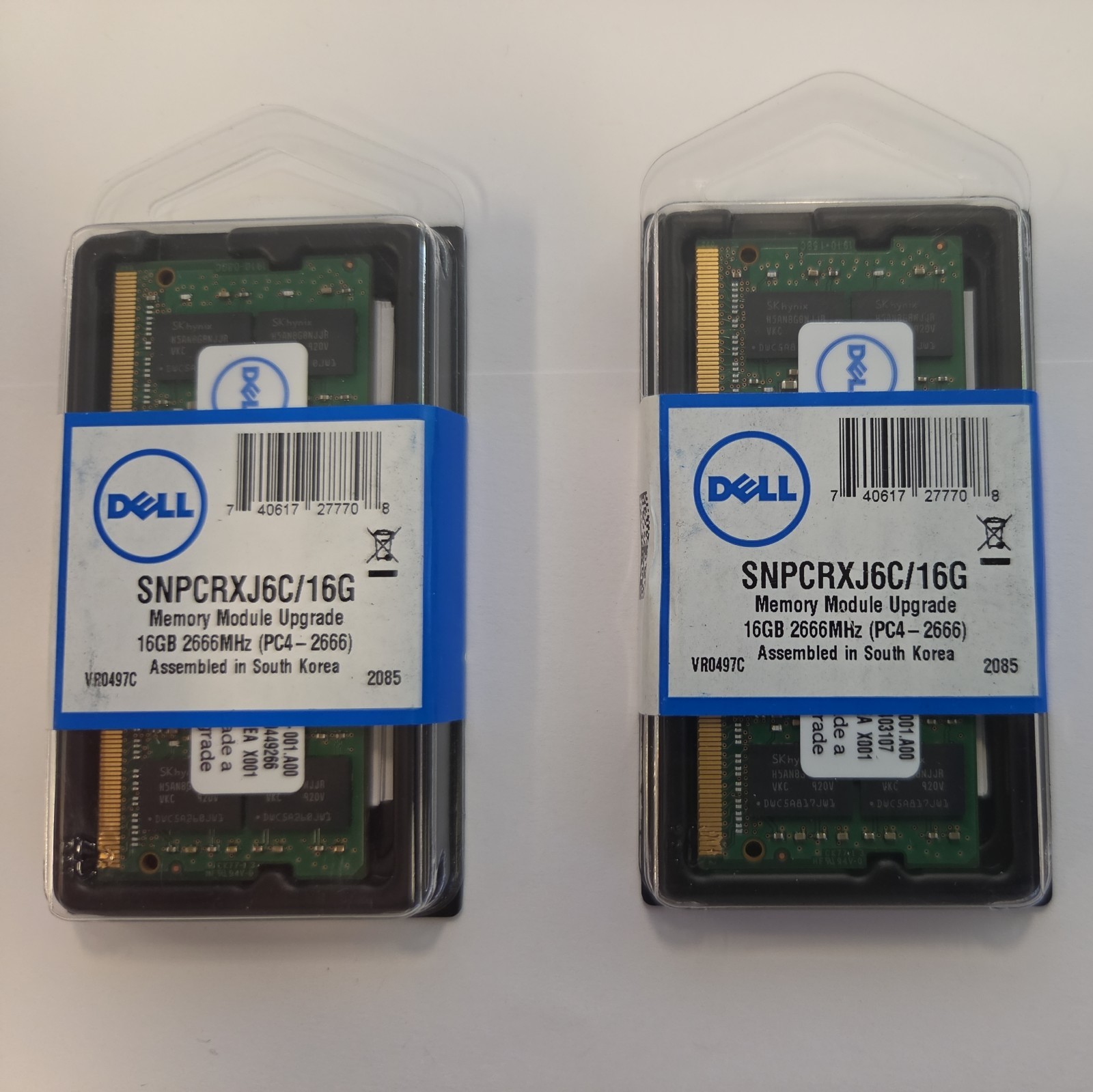 DELL (SNPCRXJ6C/16G) SEALED NEW 16GB 2666 MHz DDR4 Memory South Korean made