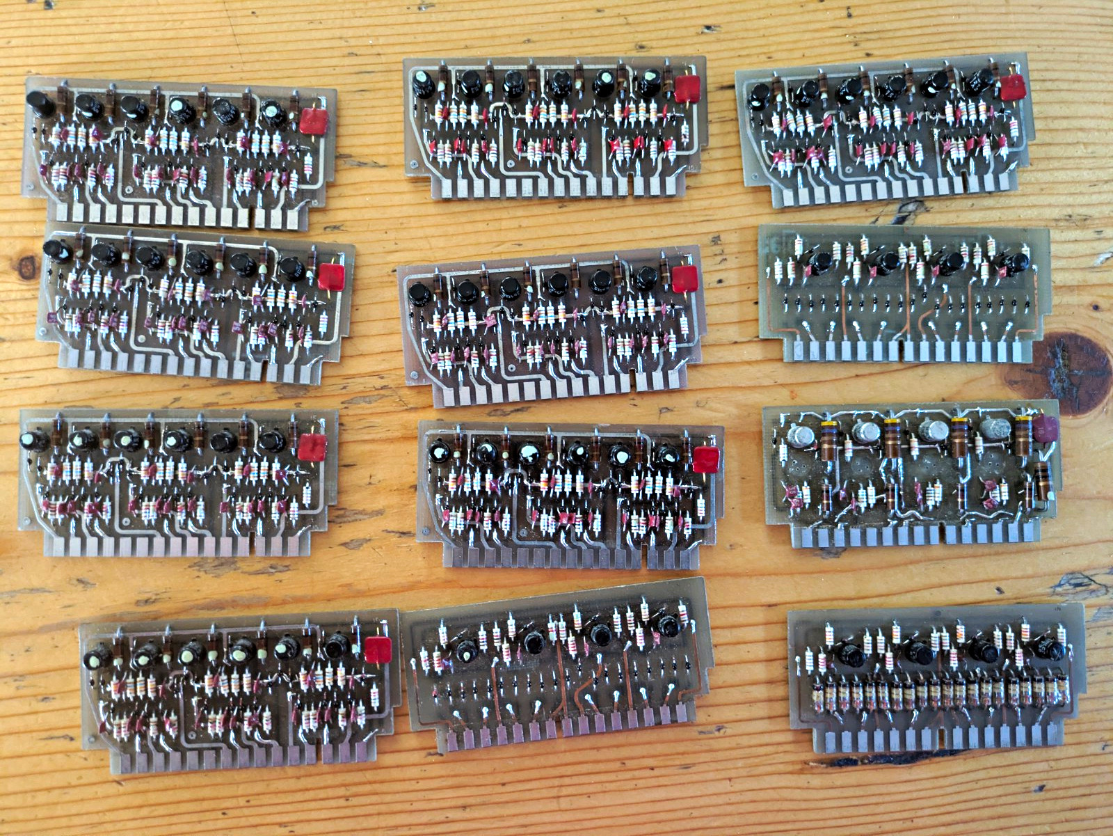 Lot of 12 Vintage 1960's Military Logic Cards PCB Set Germanium Transistors