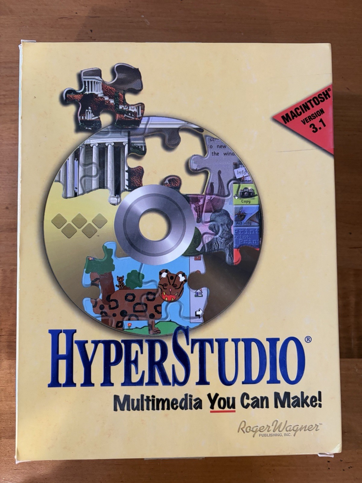 HyperStudio 3.1 Macintosh Vintage Software CD Floppy Manuals Original Box