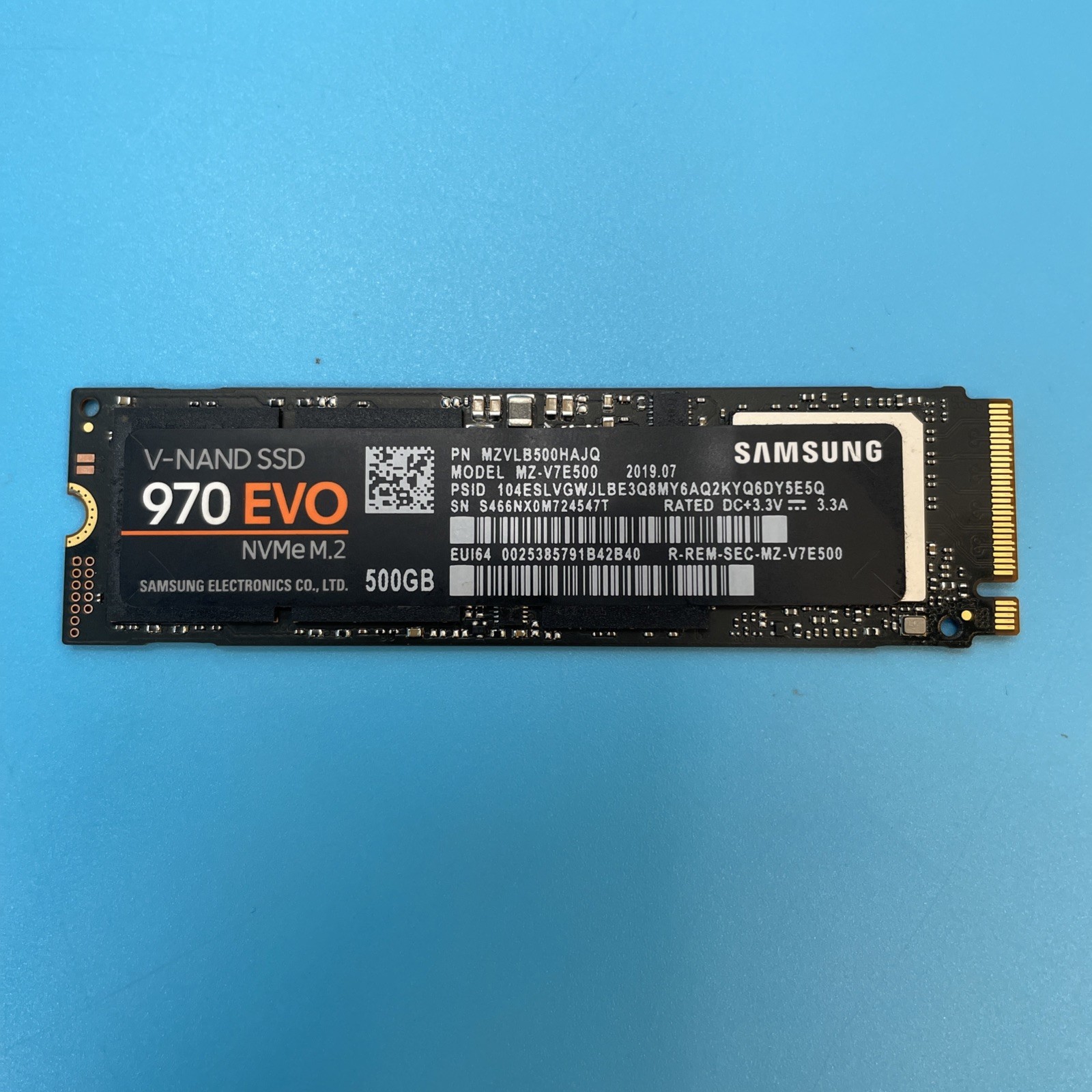 Samsung 970 EVO 500GB SSD M.2 NVMe 80mm 2280 Solid State Drive (MZ-V7E500) Samsung 970 EVO 500GB SSD M.2 NVMe 80mm 2280 Solid State Drive (MZ-V7E500)