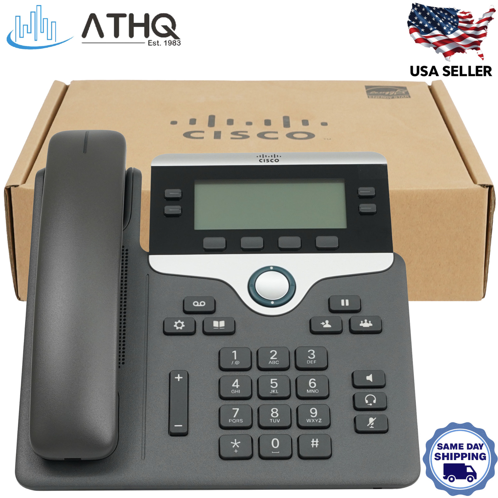 Cisco CP-7841-K9 4-Line Gigabit VoIP IP Phone PoE Office Desk 3.5 Cisco CP-7841-K9 4-Line Gigabit VoIP IP Phone PoE Office Desk 3.5