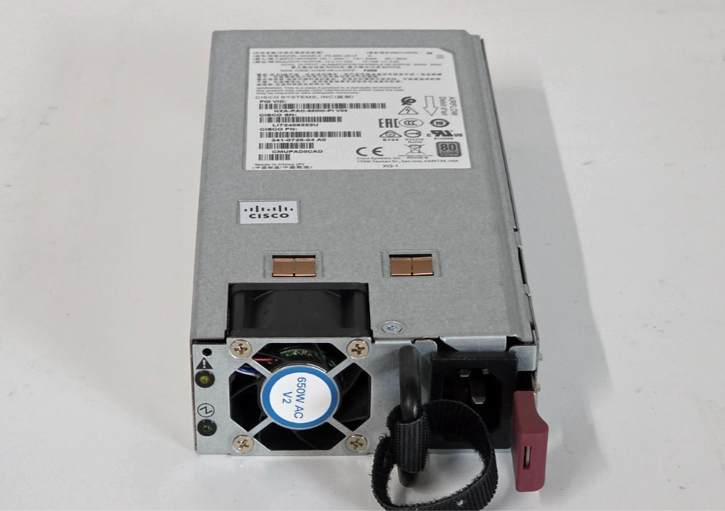 Cisco Nexus NXA-PAC-650W-PI 650W AC Power Supply Port Side Intake Cisco Nexus NXA-PAC-650W-PI 650W AC Power Supply Port Side Intake