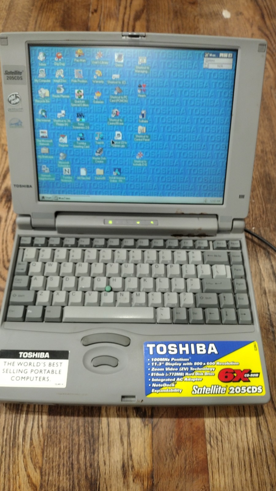 Vintage Toshiba Satellite 205CDS Laptop Tested And Working See Description Vintage Toshiba Satellite 205CDS Laptop Tested And Working See Description