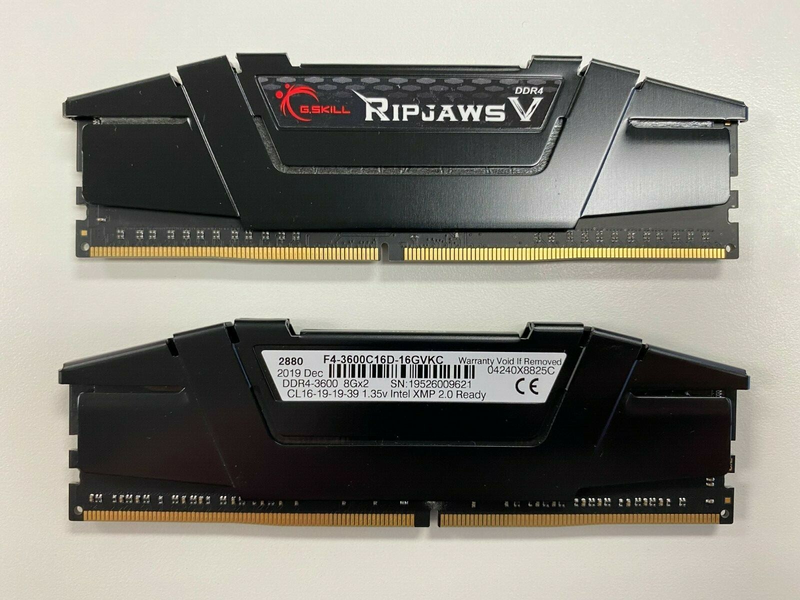 G.SKILL RIPJAWS V 16GB 2x8GB 288-Pin 3200MHz DDR4 RAM F4-3200C16D-16GVKB G.SKILL RIPJAWS V 16GB 2x8GB 288-Pin 3200MHz DDR4 RAM F4-3200C16D-16GVKB