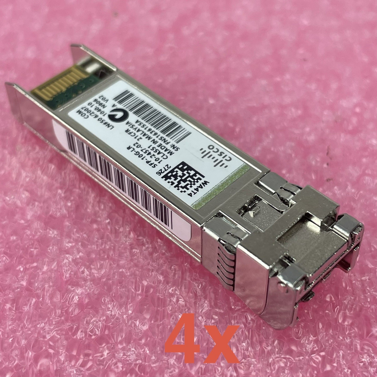Cisco SFP-10G-LR TransceiverMulti Mode Module Tested Lot of 4 Cisco SFP-10G-LR TransceiverMulti Mode Module Tested Lot of 4