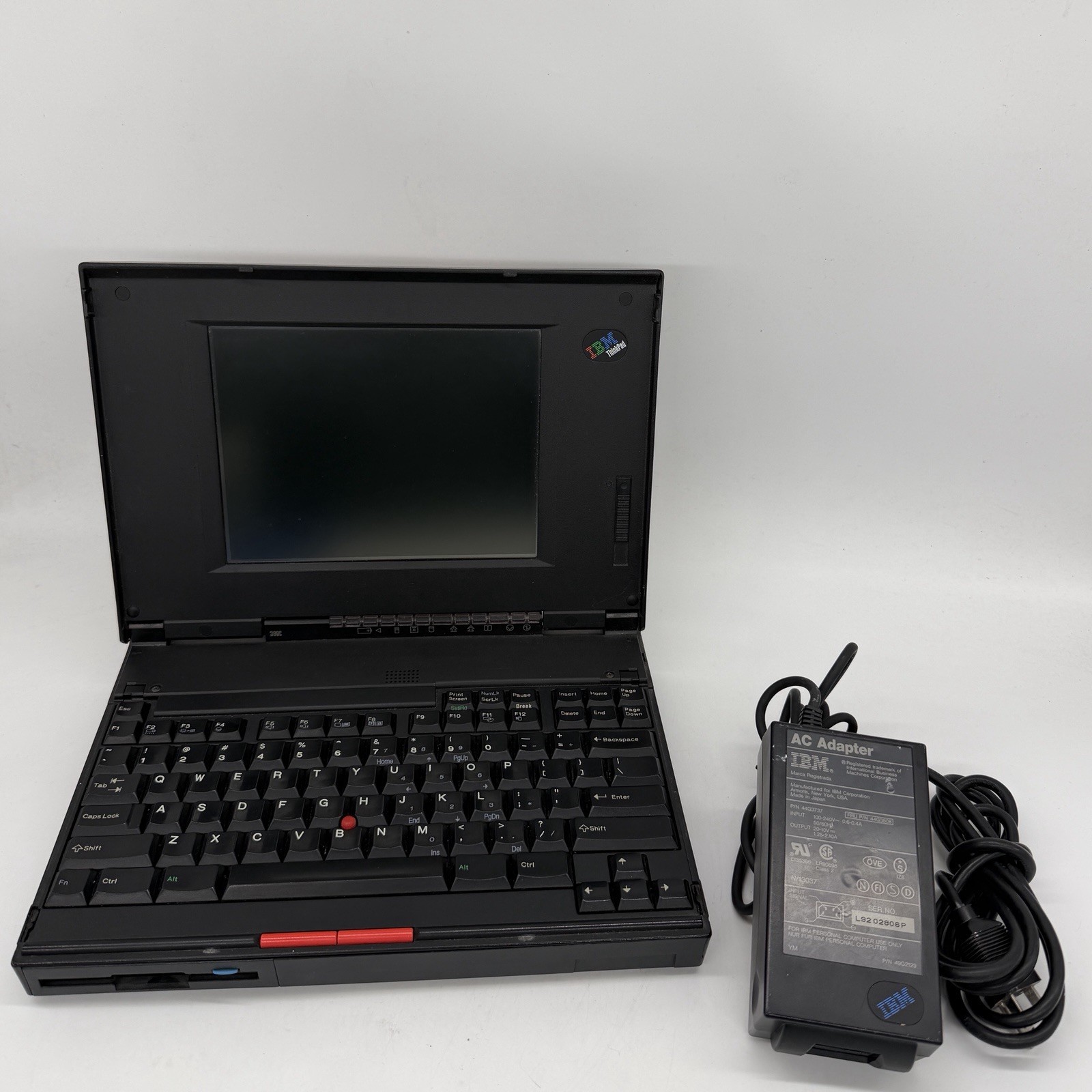 IBM ThinkPad 360C Vintage Laptop Black Screen No Battery w/ Charger AS IS IBM ThinkPad 360C Vintage Laptop Black Screen No Battery w/ Charger AS IS
