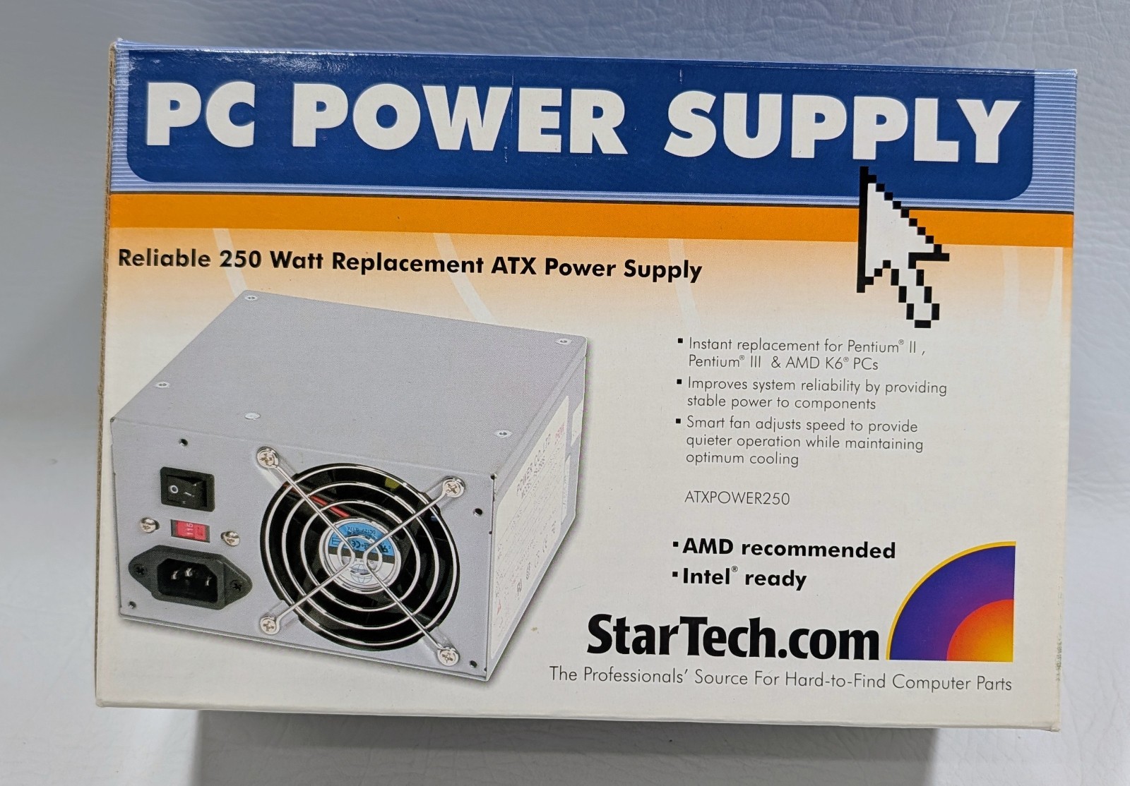 NEW StarTech ATXPOWER250 250W ATX PC Power Supply Vintage Pentium II III AMD K6