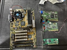 Vintage Iwill XA100 Plus Super Socket 7 Motherboard + K6-III 450 + 896mb READ picture