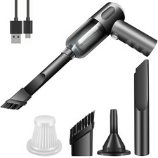 Compressed Air Duster Wireless Handheld Car Vacuum Cleaner Black 10 Watt-hours picture