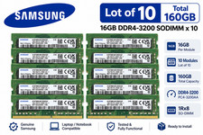 Lot of 10 Samsung 16GB 1Rx8 PC4-3200AA DDR4 SODIMM M471A2G43AB2-CWE 160GB picture