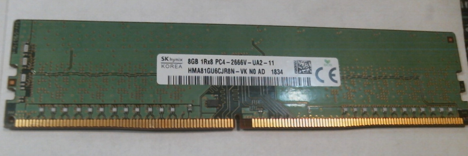 **LOT OF 128 ** SK Hynix 8GB 1Rx8 PC4-2666V-UA2-11 DDR4 RAM Desktop DIMM **LOT OF 128 ** SK Hynix 8GB 1Rx8 PC4-2666V-UA2-11 DDR4 RAM Desktop DIMM