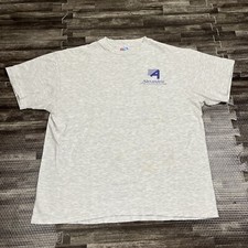 Vintage 90s Macintosh Alexandria Library Automation Software Tshirt Grey L VTG picture