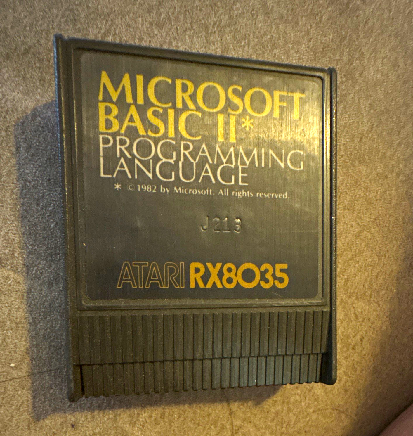 Microsoft BASIC II Programming Language Atari Cartridge RX8035 English