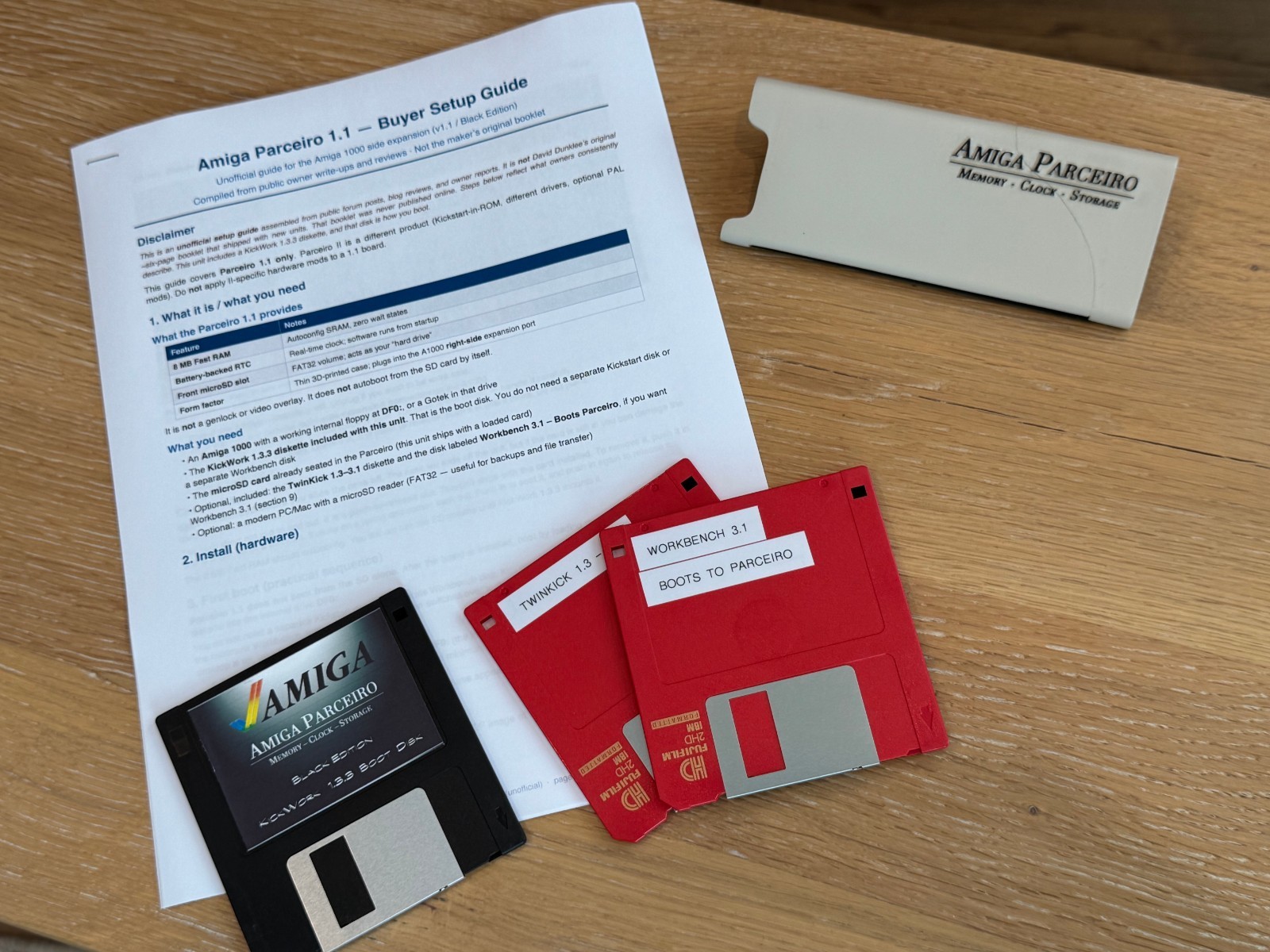 Parceiro 1.1 for Amiga 1000, 8MB Fast RAM, RTC, 16GB SD, Case Repaired, Tested Parceiro 1.1 for Amiga 1000, 8MB Fast RAM, RTC, 16GB SD, Case Repaired, Tested