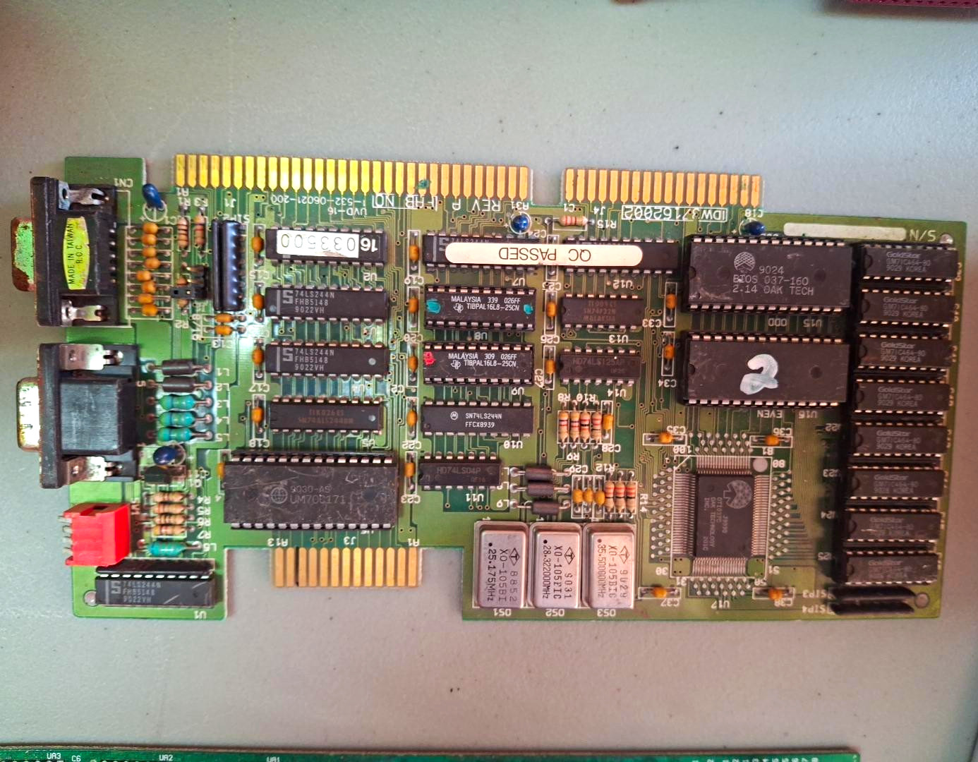 Vintage ISA Interface Card PC Circuit Board Module MPN 16033500