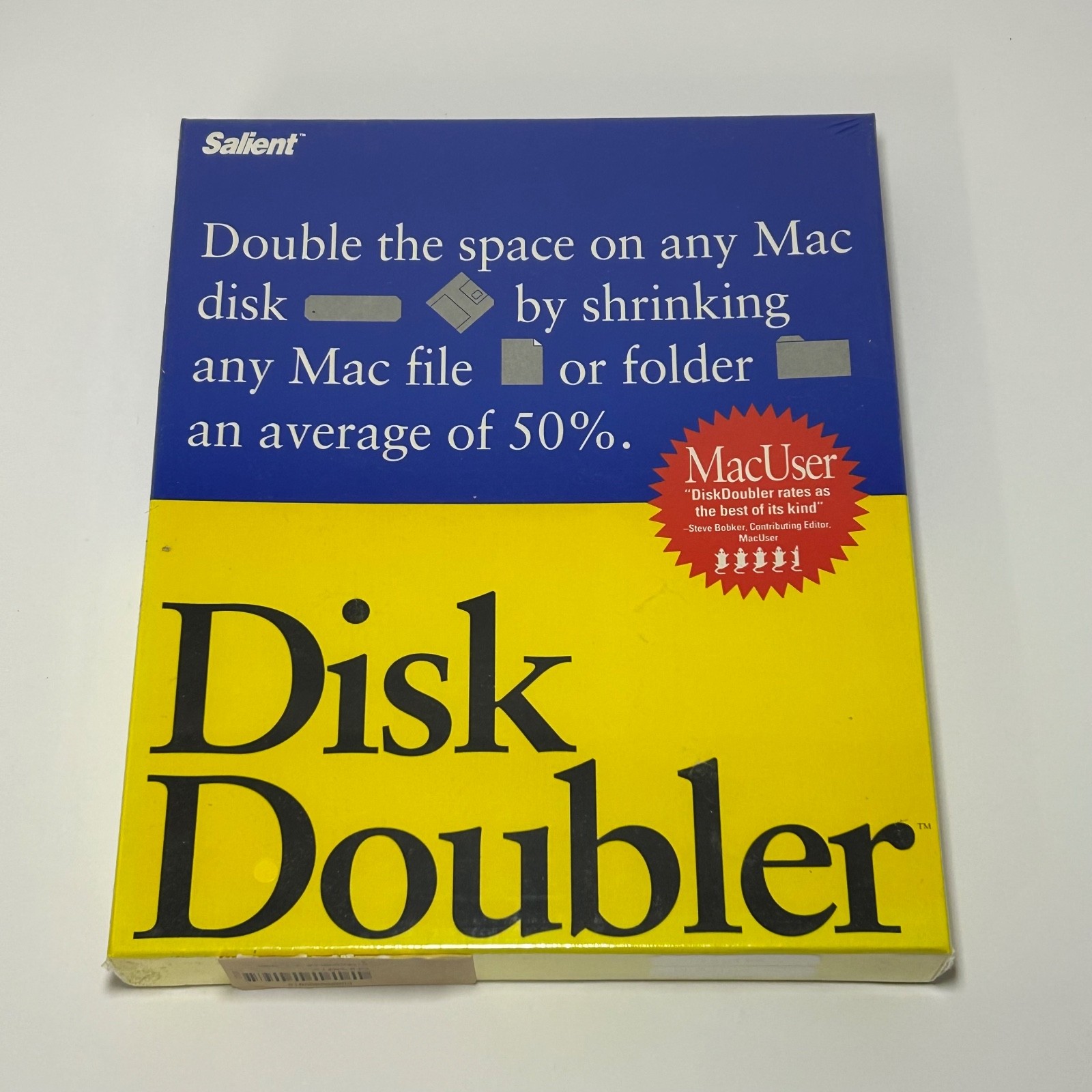 Vintage Disk Doubler Version 3.7 For Macintosh System 7 NEW SEALED Salient