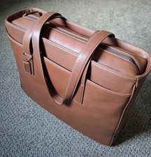 Vintage Coach 5209 Brown Leather Business Tote Laptop Briefcase Y2K Shoulder Bag picture